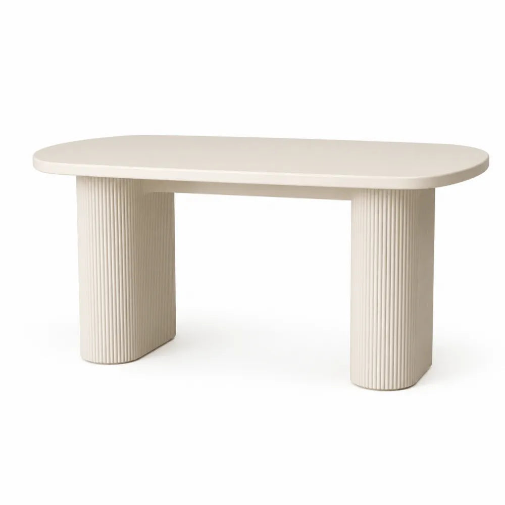 Tavolo da pranzo in MDF Crema 180x90x75 cm